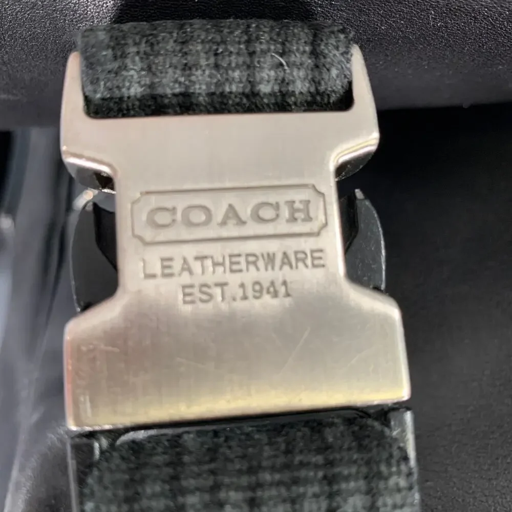 COACH Black Cowhide Leather Messenger Bag